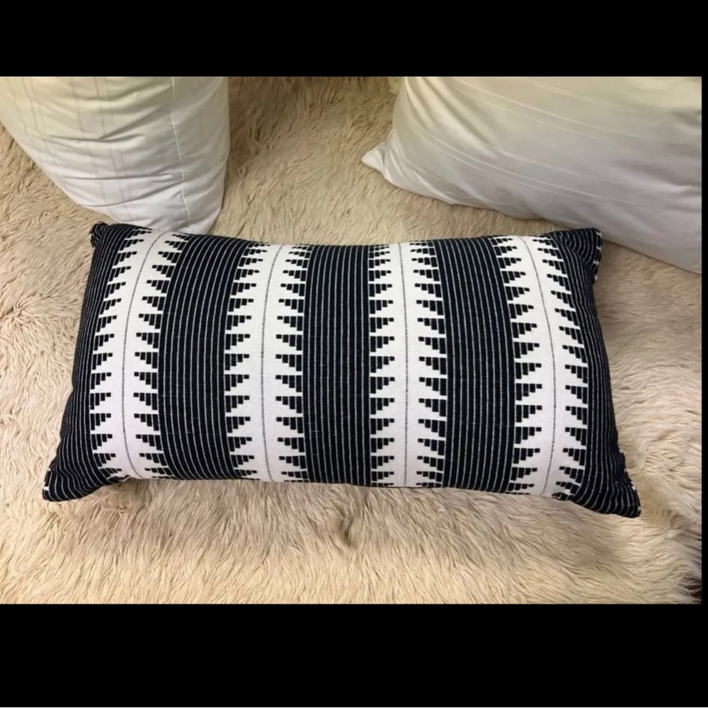 Target Lumbar Tribal Black and White Accent Pillow